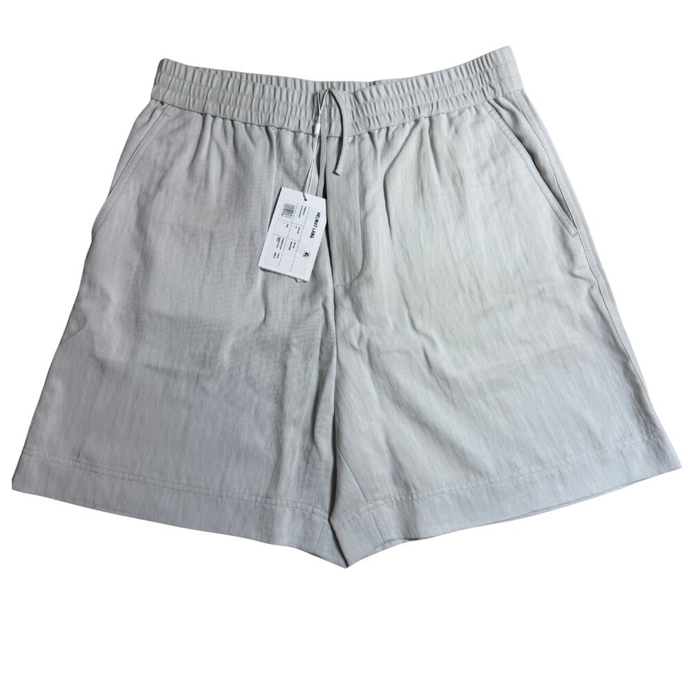 Helmut Lang Relaxed Pull-On Shorts Mens Large Ice Gray Tencel Twill NWT Designer